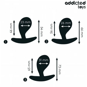 ADDICTED TOYS - 3ER-SET ANALPLUG MODELL 3